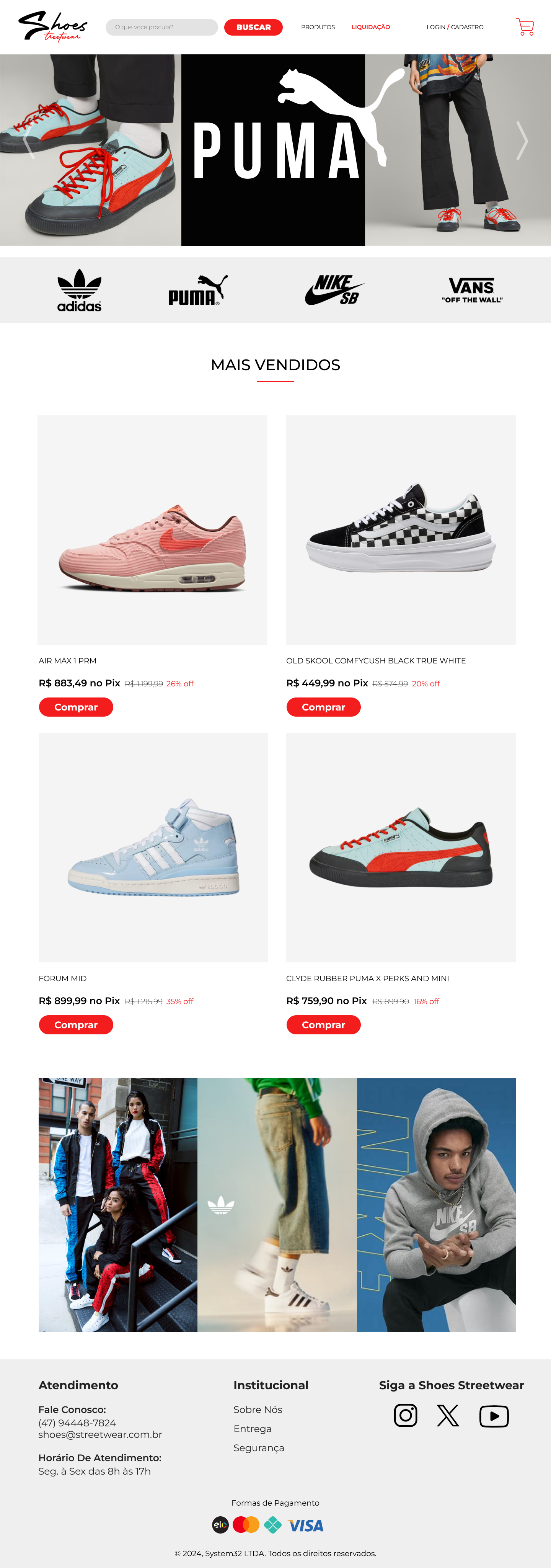 Shoes Streetwear Interface